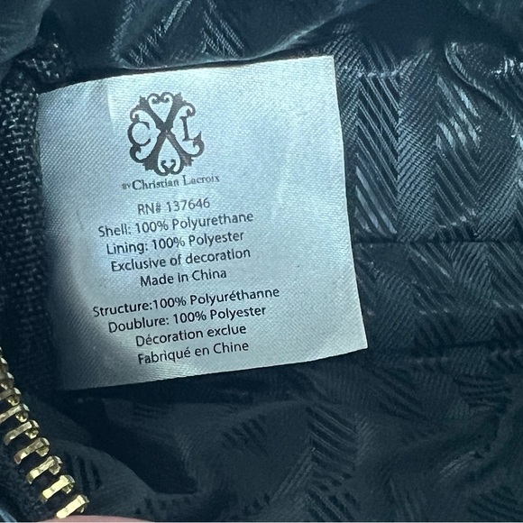 Christian Lacroix Faux Blue Snake Skin Glasses Makeup Bag - Picture 11 of 11